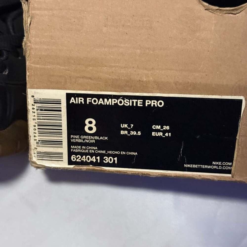 Size 8 - Nike Air Foamposite Pro Pine Green Sneakers - Picture 9 of 9